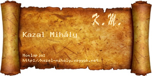 Kazal Mihály névjegykártya