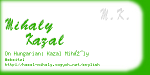 mihaly kazal business card